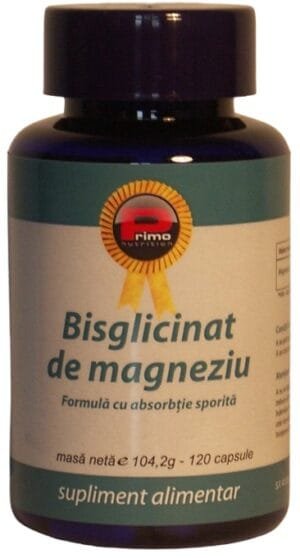 Magneziu bisglicinat, 400 mg, 120 capsule